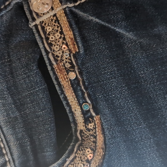 Miss Me Blue Boot Cut Jeans with Embellished Pockets 29 X 32 - Picture 8 of 10